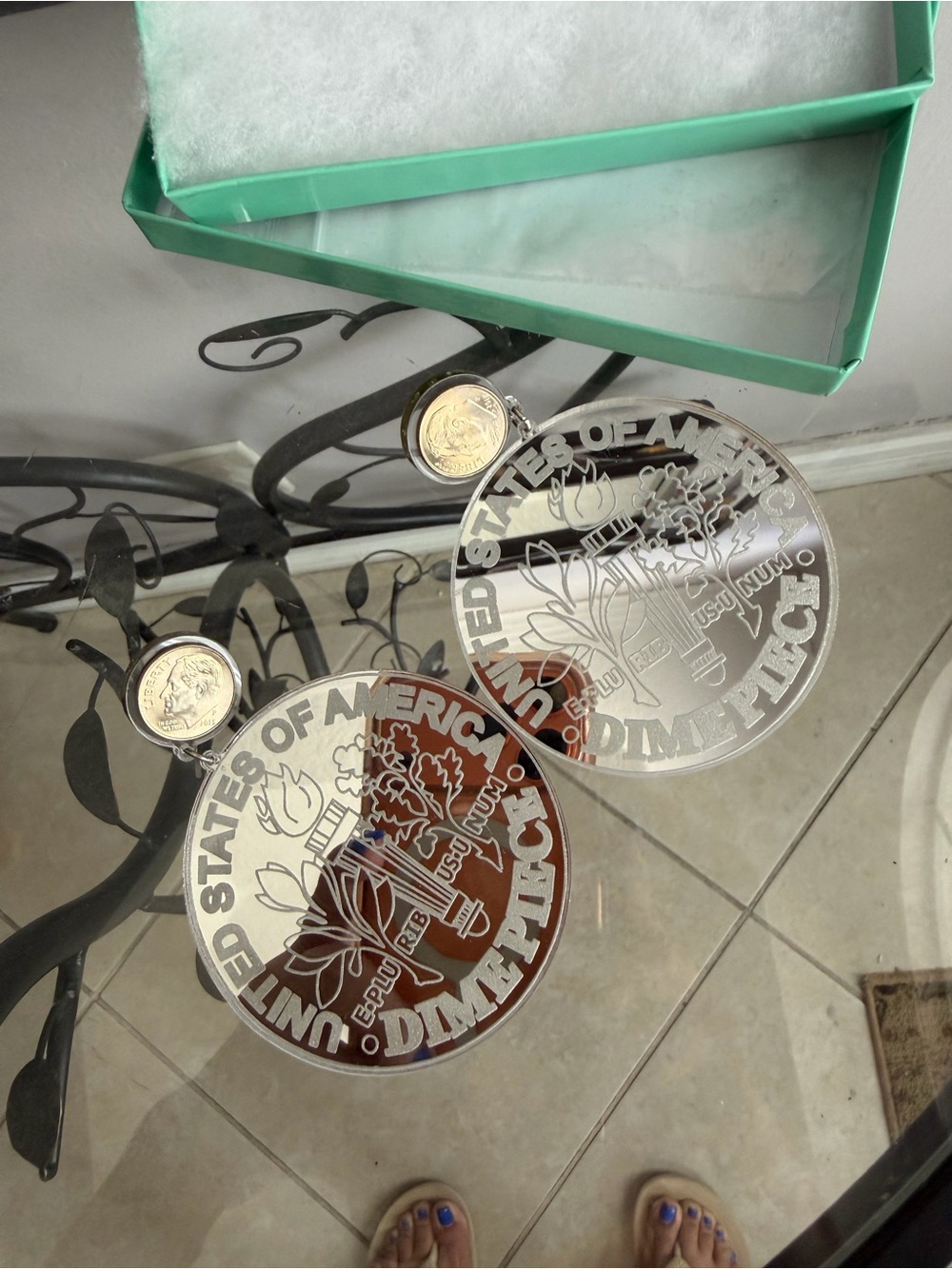 Decorative Silver Wall Medallion Pair - Silver Finish
